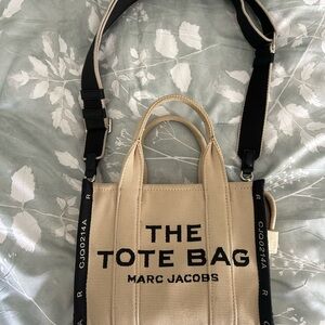 Marc Jacobs Tan and Black Mini Tote Bag